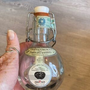 Cool vintage mini Grappa liquor runner corked bottle. Great condition